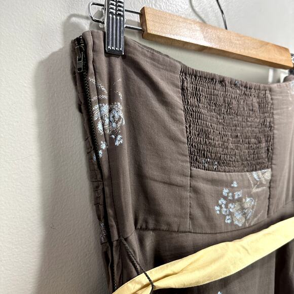 Anthropologie Odille Strapless Pleated Peppermint Tea Dress 4P 4 Petite SP PS - Picture 8 of 10